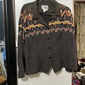 Vintage SHERI Martin size 22 petite button up shirt western theme